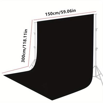 Black Backdrop Background For Photography, Chromakey Black Screen Curtain Polyester Pure Black Photo Backdrop Collapsible Seamless For Party Or Photoshoot