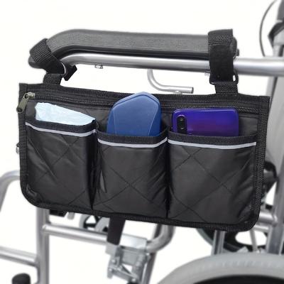 TEMU Wheelchair Side Armrest Bag, Portable Versatile Storage Hanging Bag, Wheelchair Pouch With Side Pockets