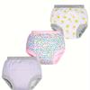 3pcs Breathable Baby Padded Potty Training Pants Underwear, Cotton Walking Training Pants For Children Aged 1-5 To Learn Using The Toilet