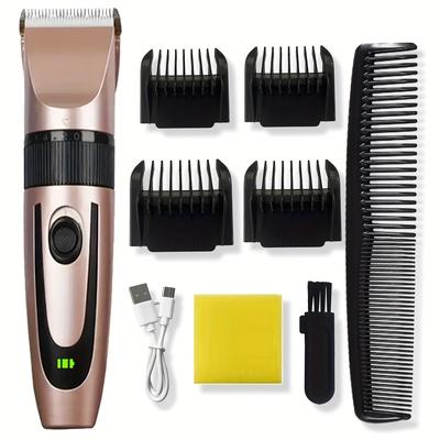 Professional Electric Hair Clipper Cordless Usb Rechargeable Hair Clipper Shaving Trimmer Carving Clipper For Barbers And Stylists With Limit Comb For Men For Boyfriend Gifts