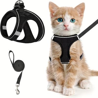 Escape-proof Cat Harness & Leash Set: Reflective S...