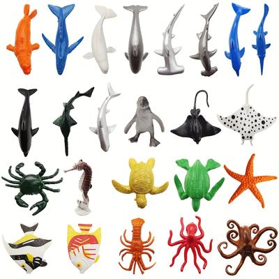24-piece Sea Animal Toys Set: Realistic Ocean Figu...