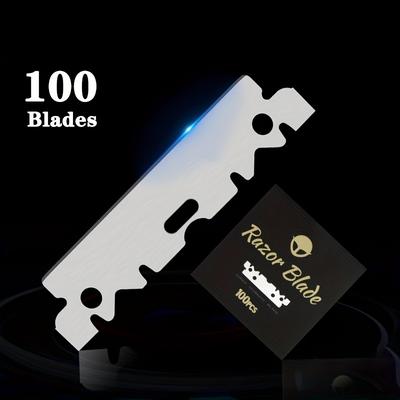 100 Pcs Half Razor Blades For Professional Barber ...