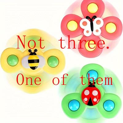 3-pack Suction Cup Spinner Wheel Toys For Boys Ages 1-2 - Fun And Engaging Baby Toys! Christmas Halloween Thanksgiving Gifts