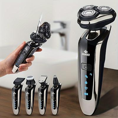 Rechargeable Waterproof Electric Shaver Razor For ...