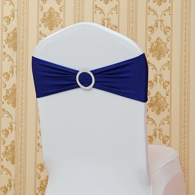 TEMU 10pcs Bowknot Elastic Hotel Wedding Chair Slipcover Decoration Dining Chair Bowknot For Dining Room Hotel Home Decor