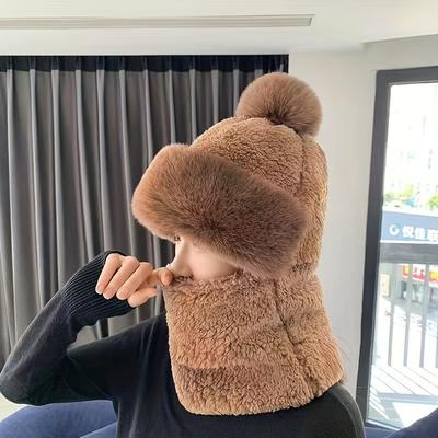 Winter Windproof Ski Mask, Ear Protection Plush In...