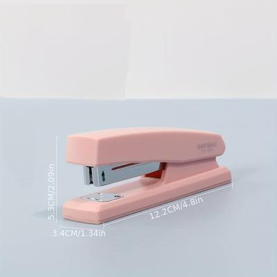 1pc Labor-saving Stapler - Perfect For School And Office Use - White, Pink, Green, Blue, And Purple Colors Available!