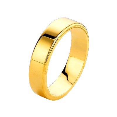 Lucardi Ringe 'Marrakech' Stahl Gold - 58mm Herren Image