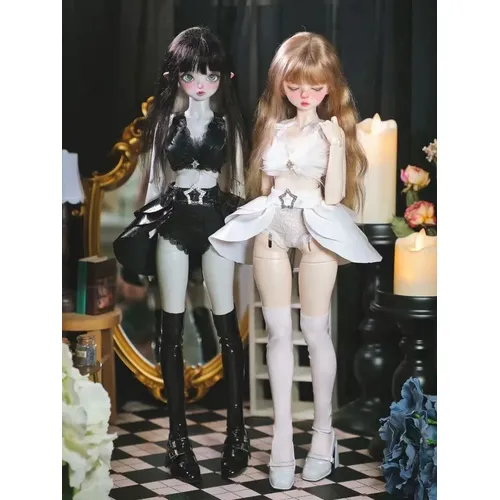 Neuankömmling bjd Puppen kleider für 1/4 Puppe sexy schwarz weiß Rock Puppen kleidungs zubehör (ohne