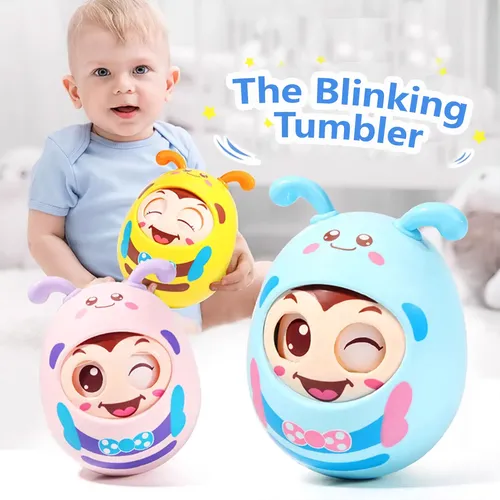 Baby Tumbler beruhigendes Spielzeug kann gekaut werden Puzzle Spielzeug blinkend Tumbler Spielzeug