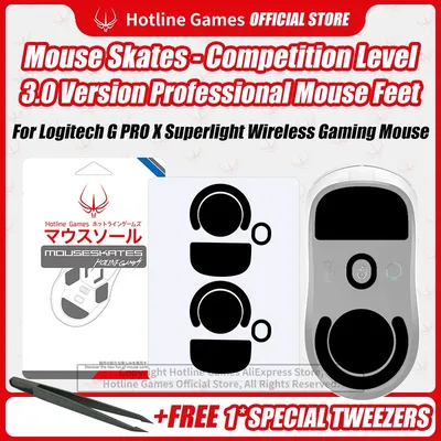 2Sets Hotline Games 3.0 Mouse Skates Mausfüße Ersatz für Logitech G PRO X Superlight Maus, glatt, langlebig, Gleitfüße Pads