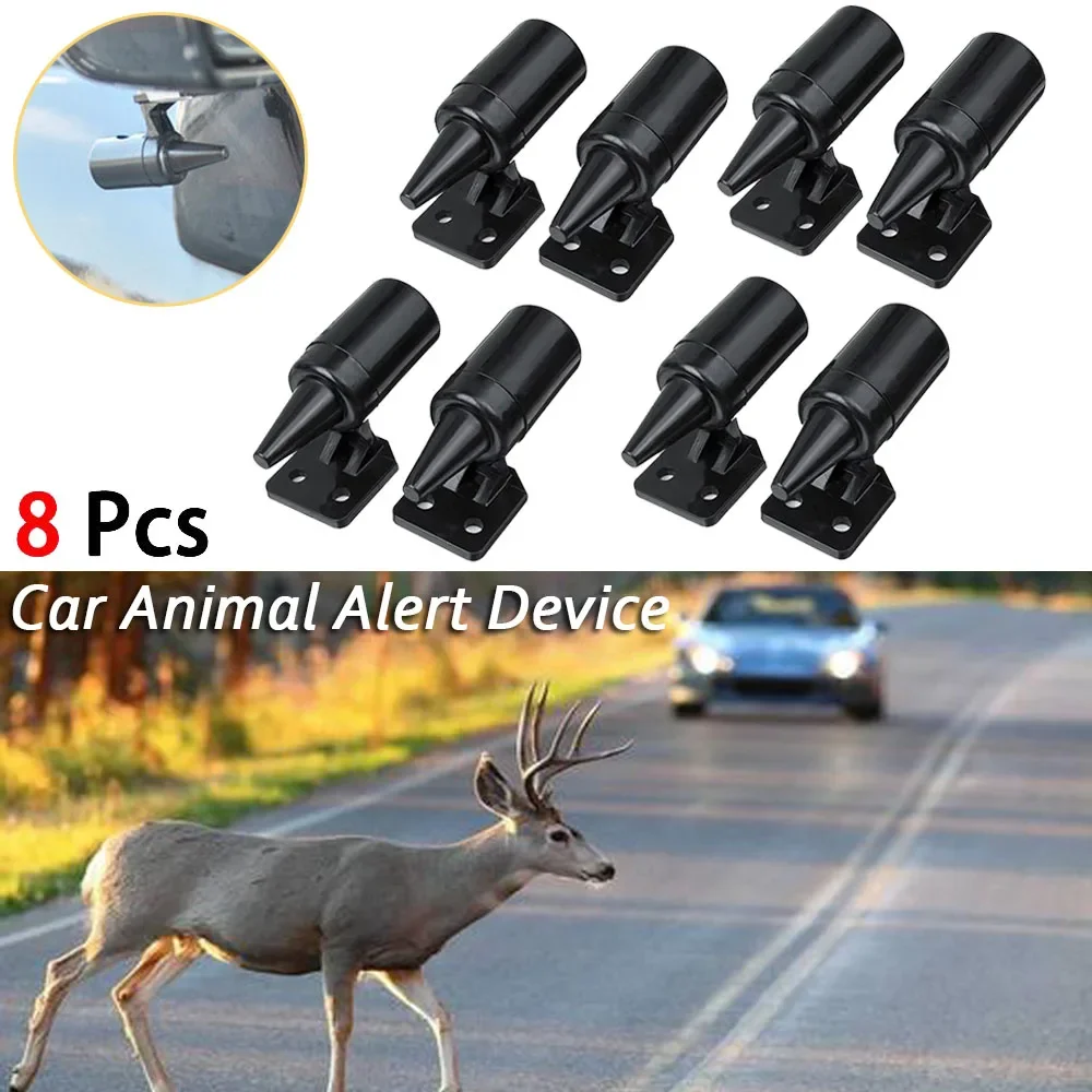 8 pièces dispositif de sifflet de cerf de voiture sifflets ultrasoniques universels alarme sonore de sécurité voiture cerf alerte animale sifflets d
