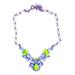 J. Crew Jewelry | J. Crew Neon Yellow Gold Crystal Statement Necklace Women’s Jewelry Accessories | Color: Gold/Yellow | Size: Os