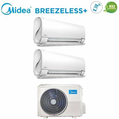 Dual split inverter klimagerät breezeless+ 9+12 mit m2od-18hfn8-q r-32 wi-fi integrated 9000+12000