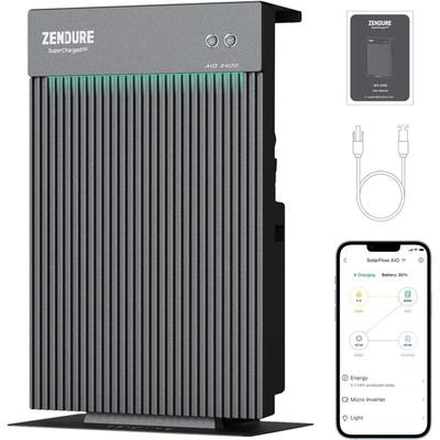 Zendure AIO 2400 Balkonkraftwerk mit Speicher, 2400Wh LiFePO4, Balkonkraftwerk Dualer MPPT, 1200W