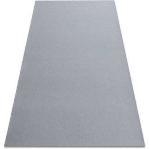 Teppich Antirutsch rumba einfarbig grau grey 200x400 cm
