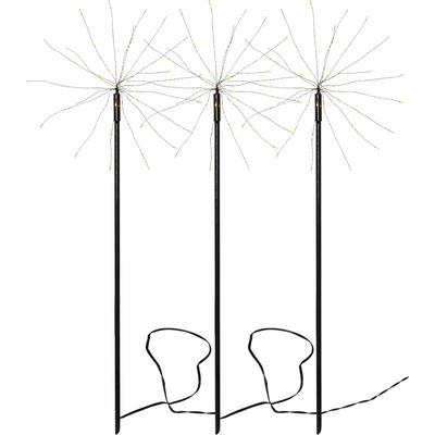 LED-Dekostab 'Firework Outdoor', 3er Set, 65x200cm