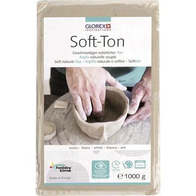 Glorex Soft-Ton weiß, 1000 g Bastelmaterial Image