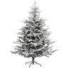 Albero di natale frosty 150cm verde floccato bianco glitterato - Feeric lights & christmas