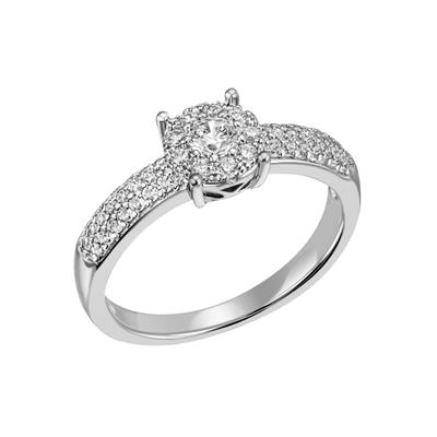 Fingerring FIRETTI "Schmuck Geschenk Silber 925 Silberring Fancy Pavé Stab" Gr. 58, silber (silberfarben, kristallweiß, kristallweiß), Fingerringe, Damen, 58, Silber 925 (Sterlingsilber), 3,3mm, mit Zirkonia (synth.) Image
