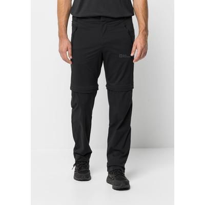 Trekkinghose JACK WOLFSKIN "GLASTAL ZIP OFF PANTS M", Herren, Gr. 46, Normalgrößen, schwarz, OBERSTOFF: 94% POLYAMID, 6% ELASTHAN; LINING: 100% POLYESTER, Hosen