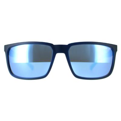 Arnette Rectangle Unisex Matte Top Navy On Light Blue Dark Grey Mirror Water Polarized Stripe AN4251