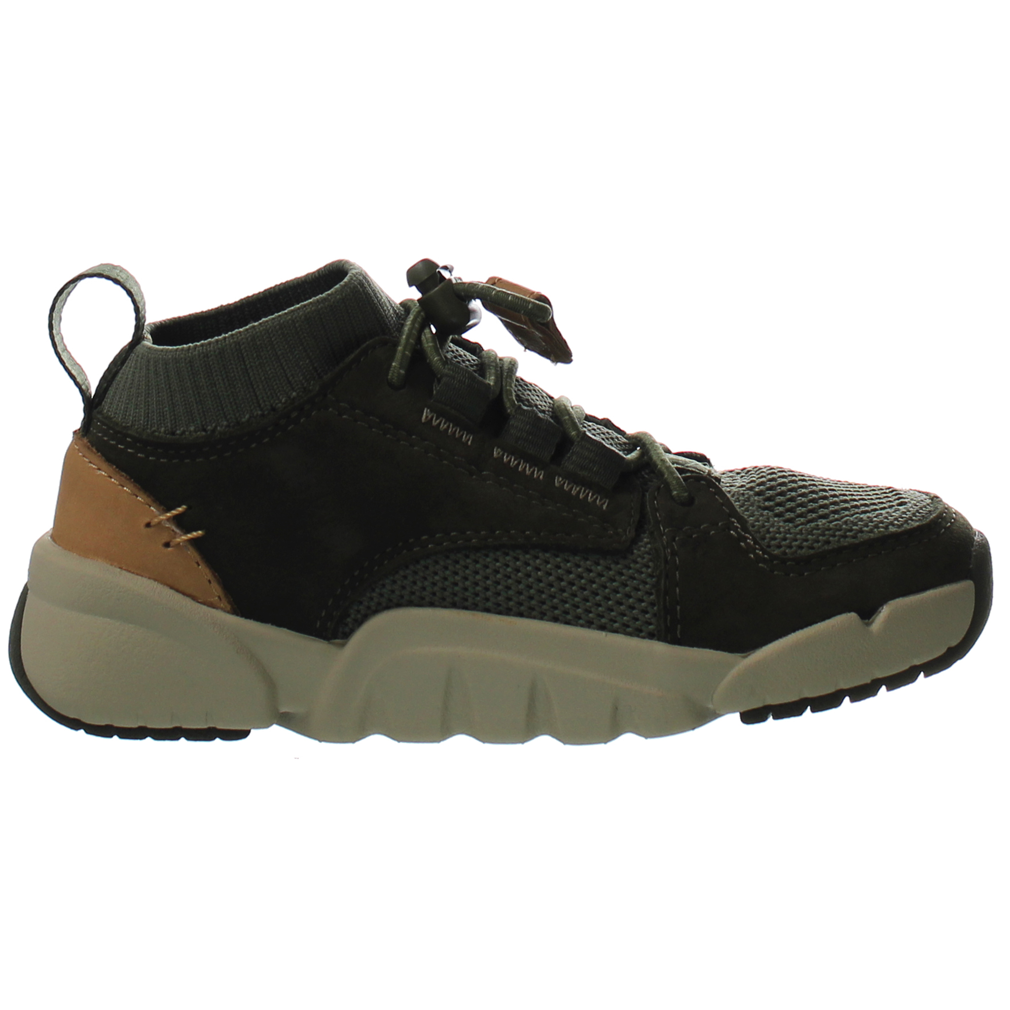 Clarks Tri Lunar Kids Dunkelgrüne Trainer Image