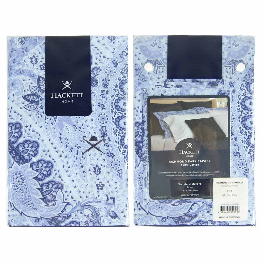 Hackett Home Richmond Park Paisley Blue Oxford Pillowcase H Richpark Oxfordpl Image
