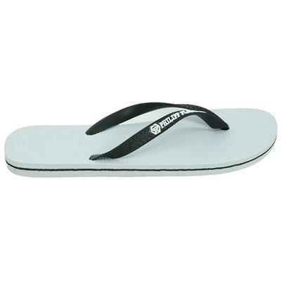 Philipp Plein Marke Logo Weiß Flip Flops Image
