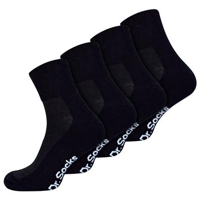 Herren Bamboo Diabetiker Knöchelsocken | Dr.Socks | Extra Wide Trainer Socken in Schwarz & Weiß - Schwarz Image