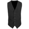 Premier Herren gefütterte Polyesterweste / Catering / Barkleidung (2er-Pack) (Schwarz)