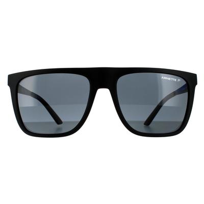 Arnette Square Mens Matte Black Dark Grey Polarized Sonnenbrille