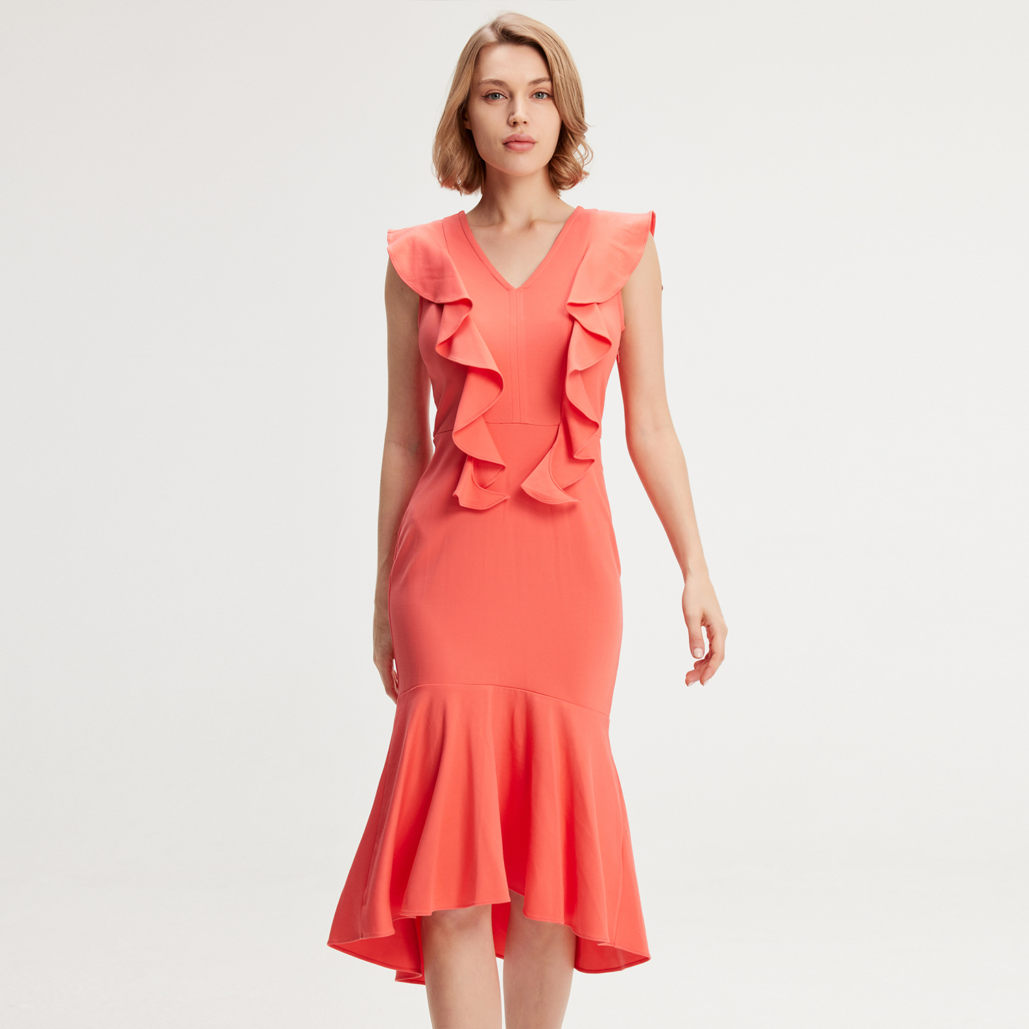 Jerseykleid mit breiten Rüschen Image