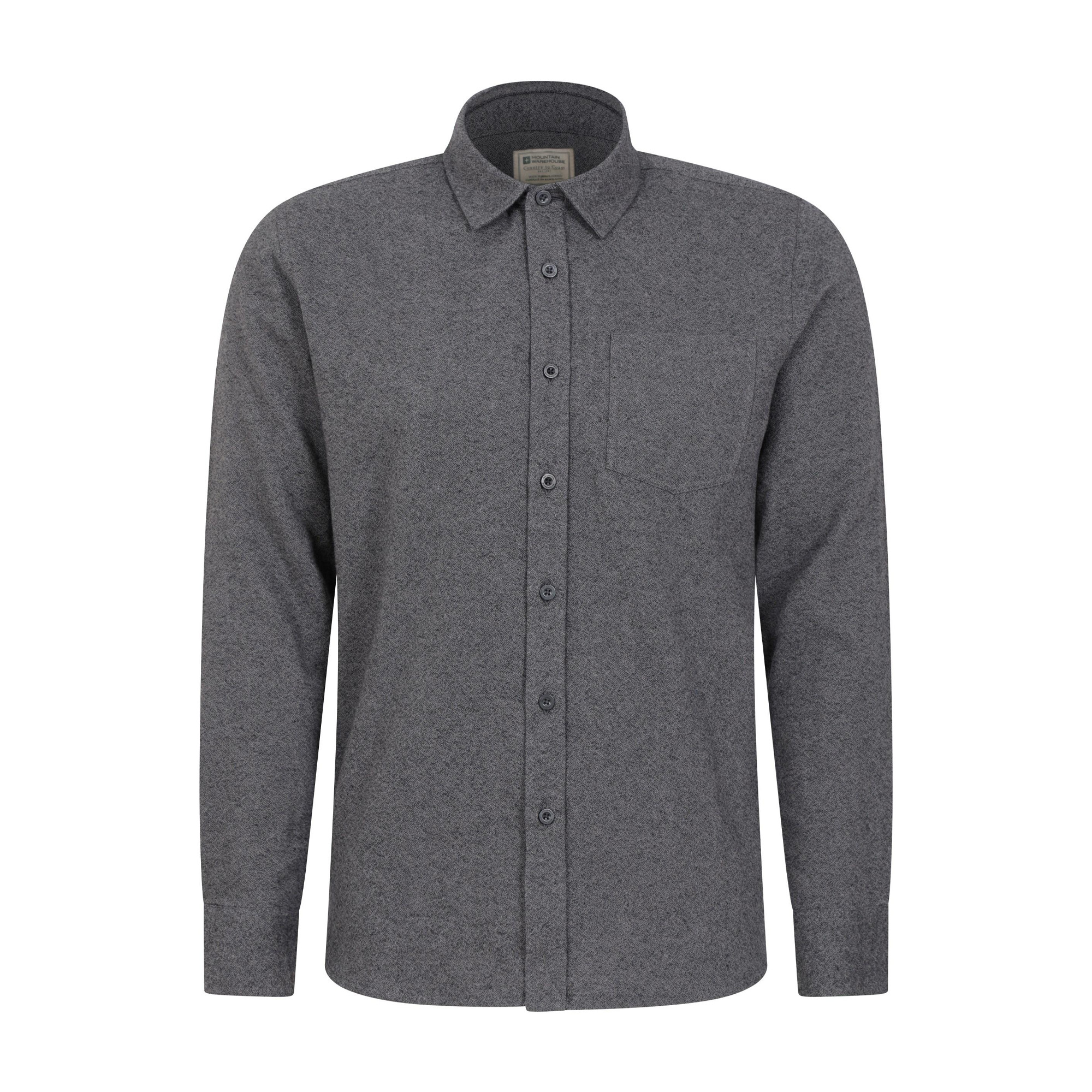 Mountain Warehouse Herren Bamford Melange Hemd (Grau) Image