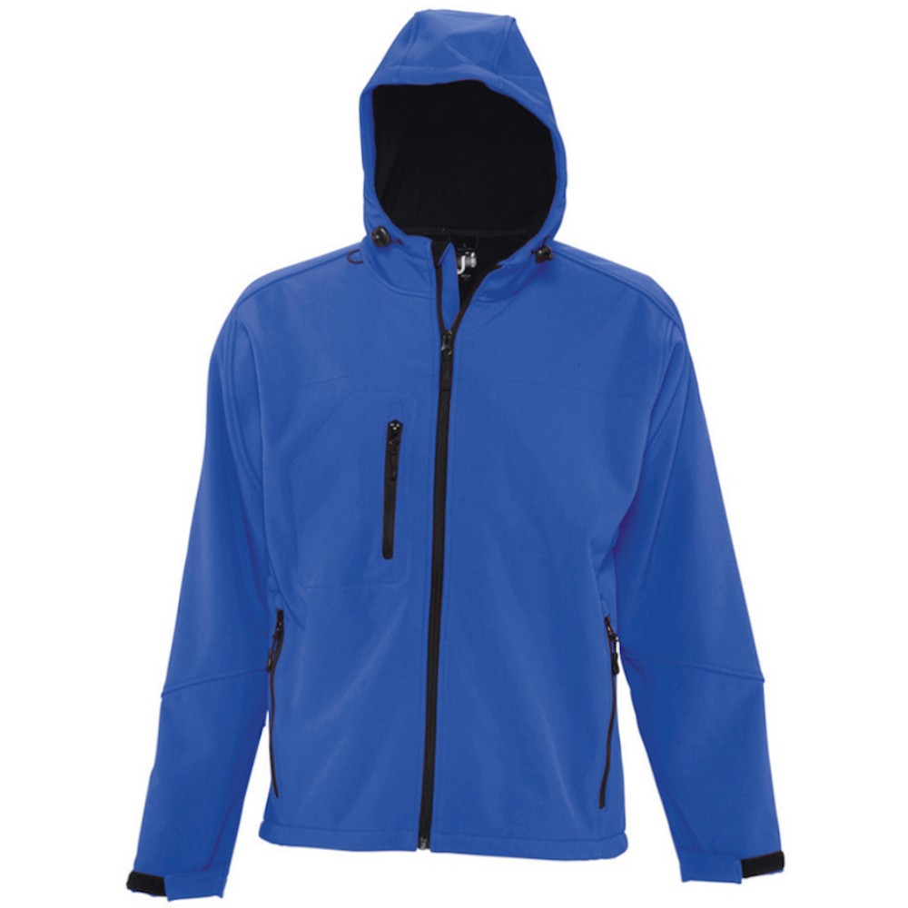 SOLS Mens Replay Hooded Soft Shell Jacket (atmungsaktiv, winddicht und wasserabweisend) (Königsblau)
