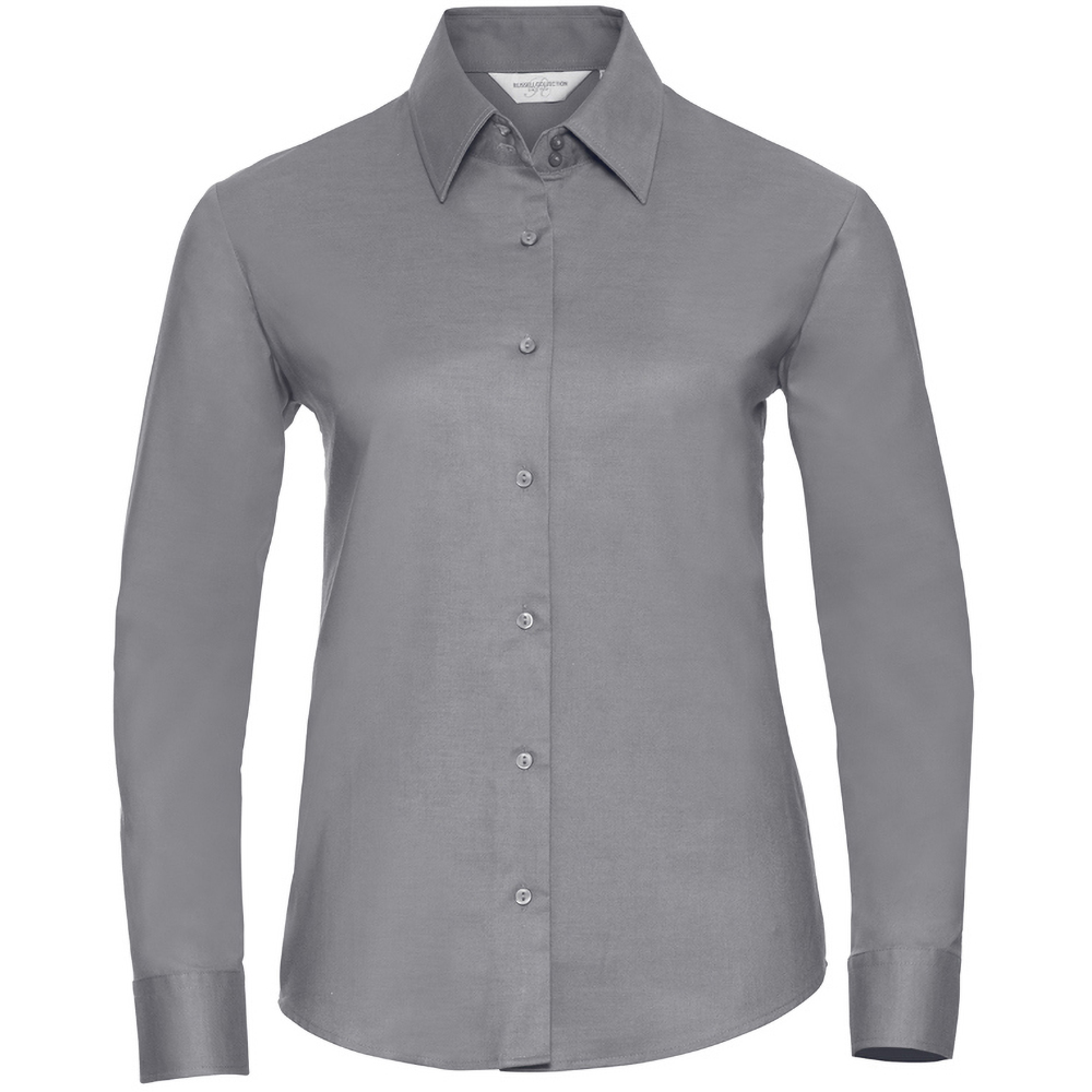 Russell Collection - Langärmelige Bluse - Damen (Silber)