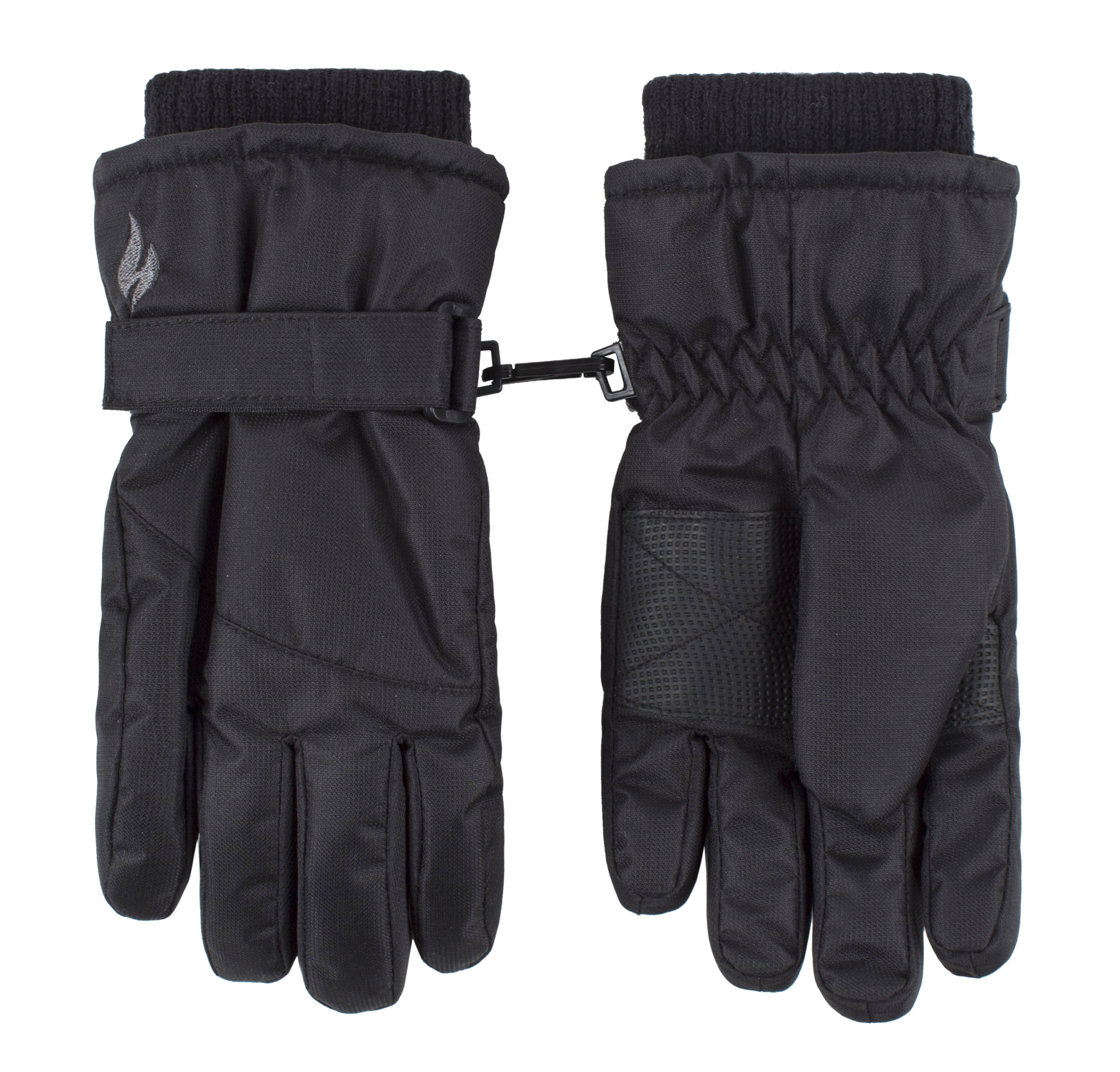 Wärmehalter - Outdoor Skihandschuhe für Kinder | Winter Warm Wasserdicht / Winddicht Thermal Fleece Handschuhe für Schnee - Schwarz Image