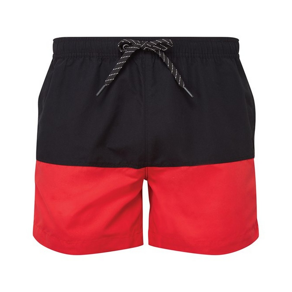 Asquith & Fox - Badeshorts für Herren (Schwarz/Rot) Image