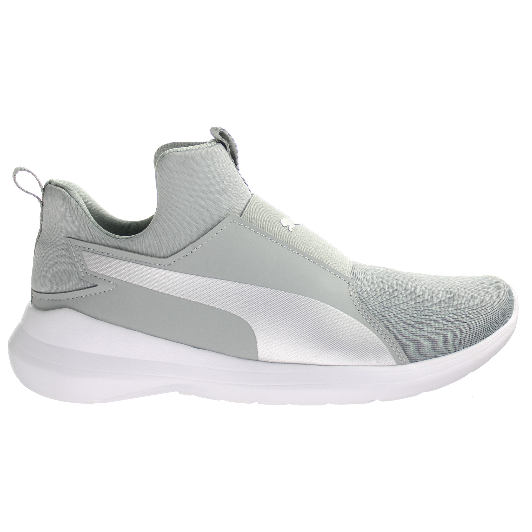 Puma Rebel Mid Quarry Silver Womens Trainer