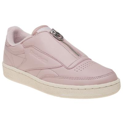 Reebok Club C38 Zip Slip-on Pink Smooth Leder Womens Trainer BS6606 Image