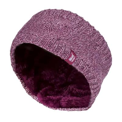 Damen Kabel gestrickt Fleece gefüttert Thermal Winter Ohrwärmer Stirnband Image