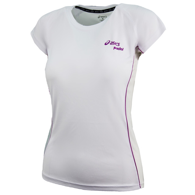 Asics Motion Dry Padel Womens White T-Shirt Image