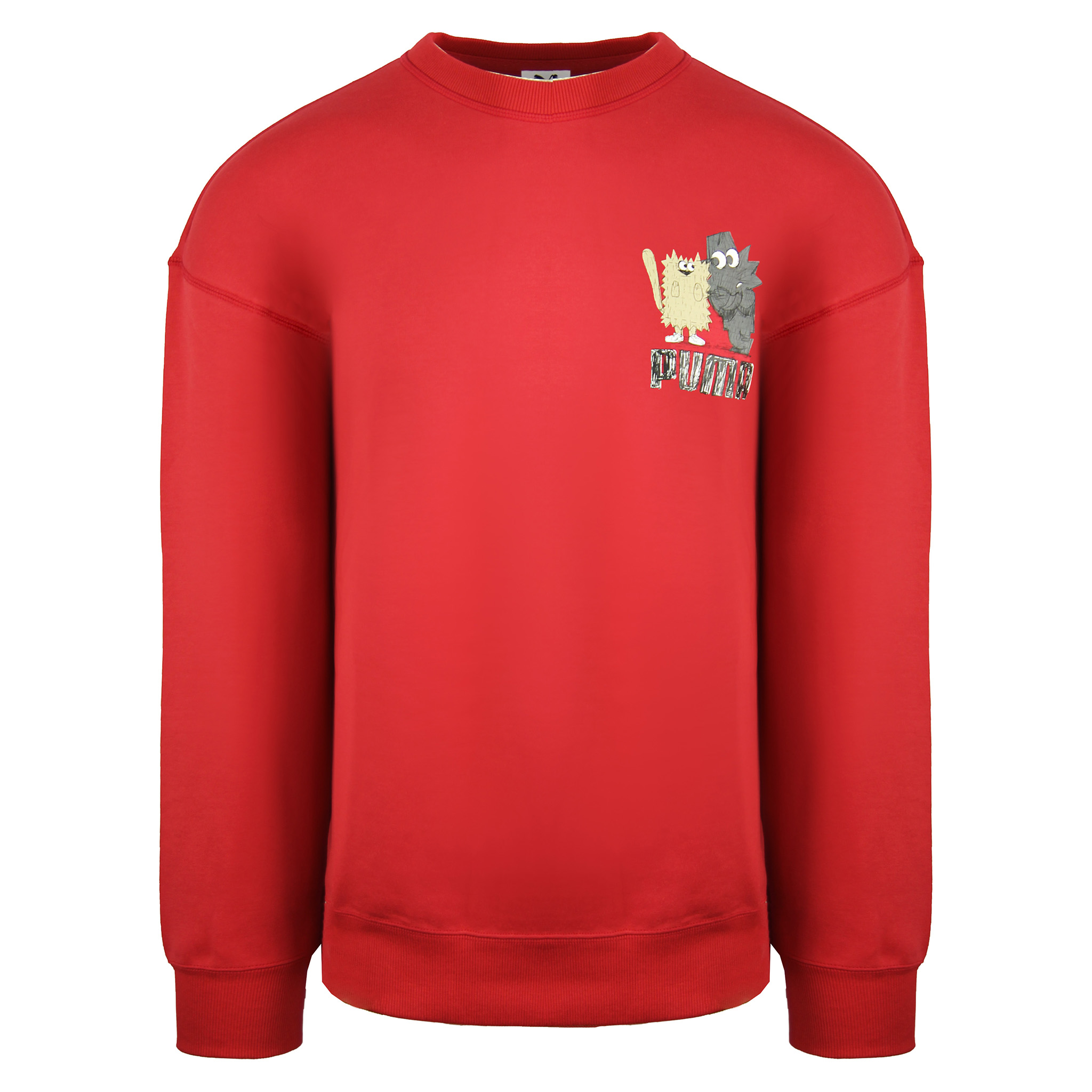 Puma x Michael Lau Long Sleeve Crew Hals Rote Herren Grafik Sweatshirt 530358 22