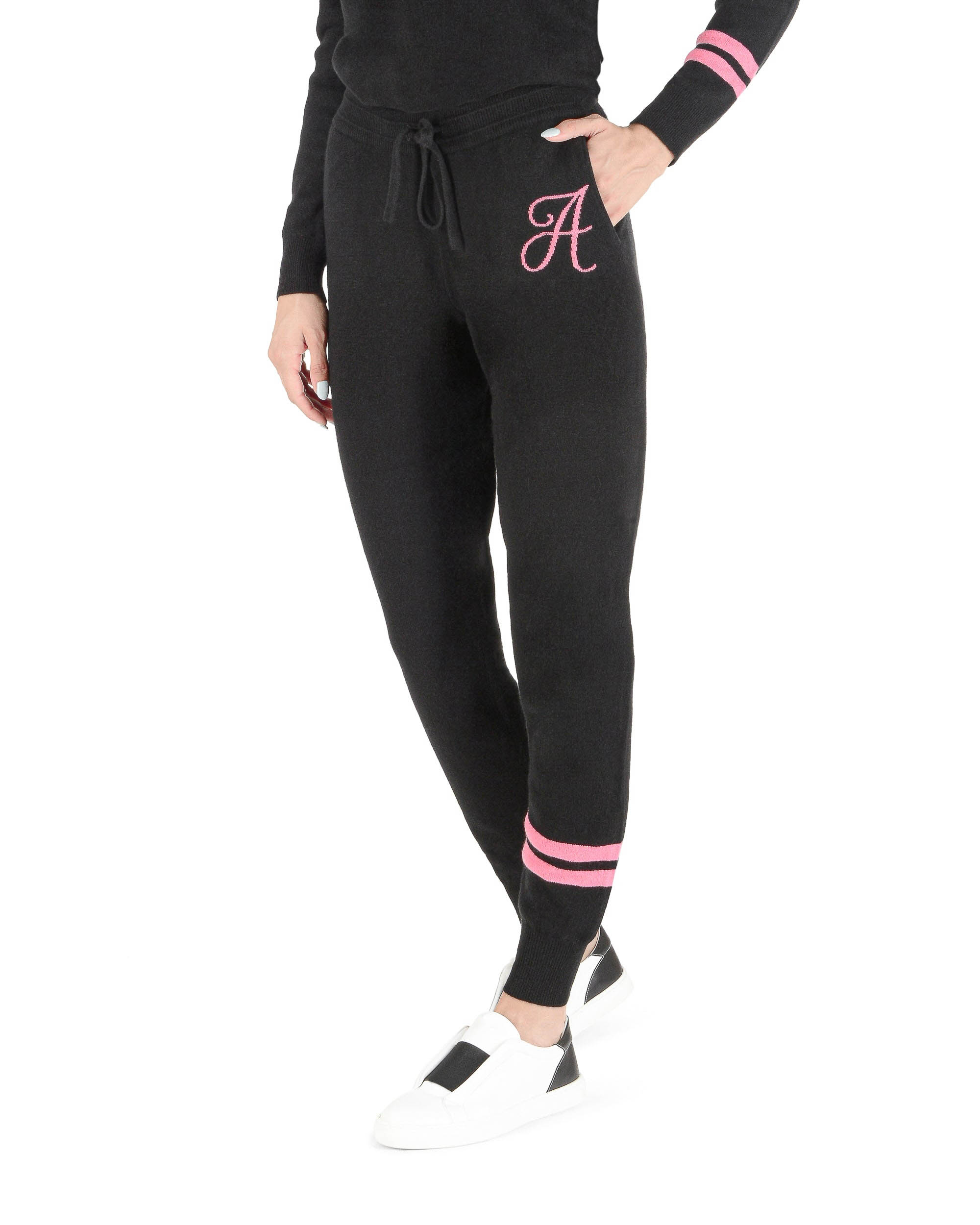 Crown Of Edinburgh Kaschmir-Track-Hose Morningside Schwarz A Image