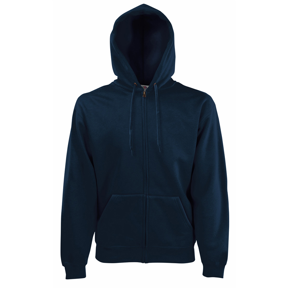 Fruit Of The Loom Herren Zip durch Hoodie Sweatshirt / Hoodie (Deep Navy) Image