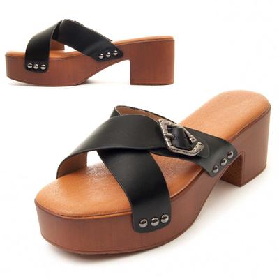 Montevita Absatz Sandale Clogsand2 In Schwarz