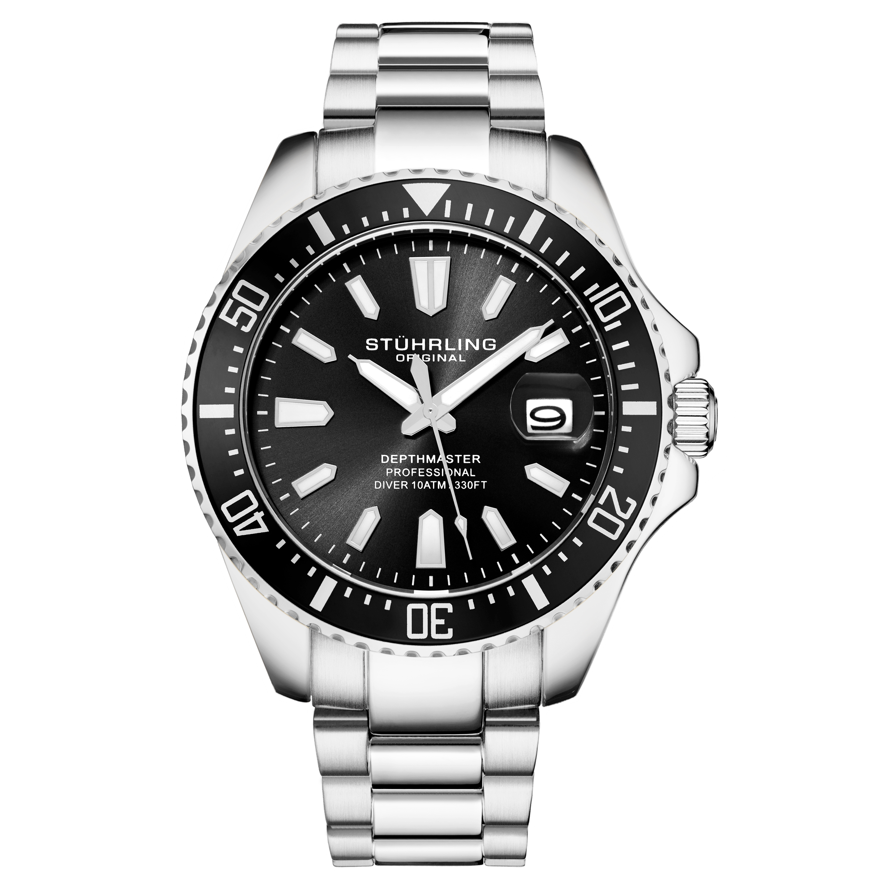 Silber und Schwarz Depthmaster Quartz 42mm Image