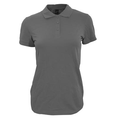 SOLS Womens/Ladies Perfect Pique Short Sleeve Polo Shirt (Dunkelgrau) Image