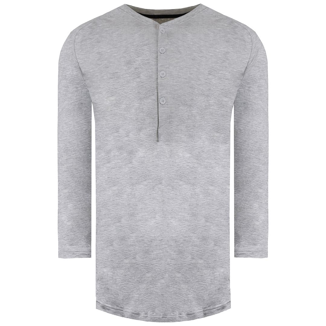 Under Armour Recovery Nachtwäsche Herren grauer Henley Top Image